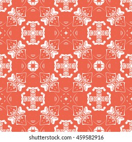 Abstract seamless pattern of red color for wallpapers and background.