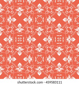 Abstract seamless pattern of red color for wallpapers and background.