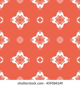 Abstract seamless pattern of red color for wallpapers and background.
