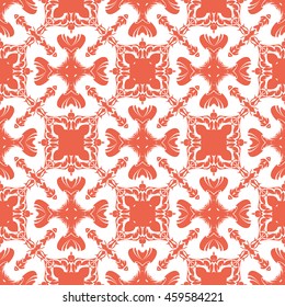 Abstract seamless pattern of red color for wallpapers and background.