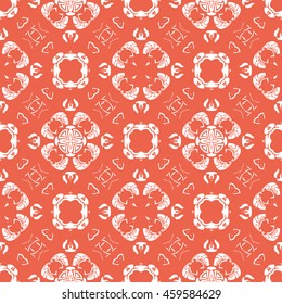 Abstract seamless pattern of red color for wallpapers and background.