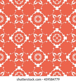 Abstract seamless pattern of red color for wallpapers and background.