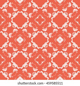 Abstract seamless pattern of red color for wallpapers and background.