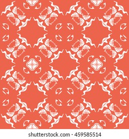 Abstract seamless pattern of red color for wallpapers and background.