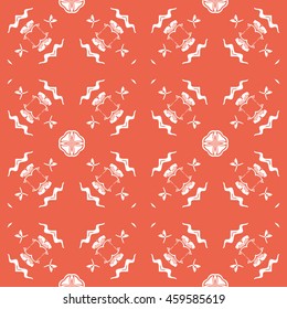 Abstract seamless pattern of red color for wallpapers and background.