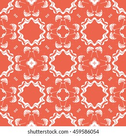 Abstract seamless pattern of red color for wallpapers and background.