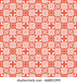 Abstract seamless pattern of red color for wallpapers and background.