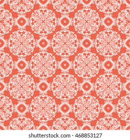 Abstract seamless pattern of red color for wallpapers and background.