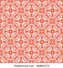 Abstract seamless pattern of red color for wallpapers and background.