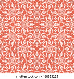 Abstract seamless pattern of red color for wallpapers and background.