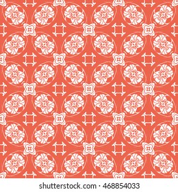 Abstract seamless pattern of red color for wallpapers and background.