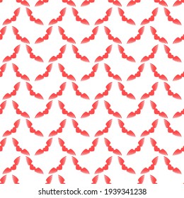 Abstract Seamless Pattern Red Doodle Geometric Figures Background Vector