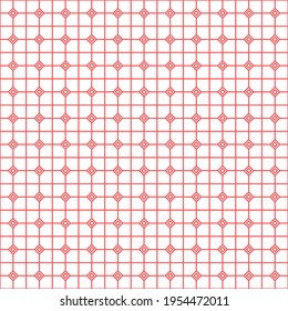 Abstract Seamless Pattern Red Doodle Geometric Figures Background Vector