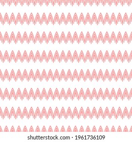Abstract Seamless Pattern Red Doodle Geometric Figures Background Vector