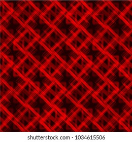 Abstract seamless pattern with red geometric shapes.