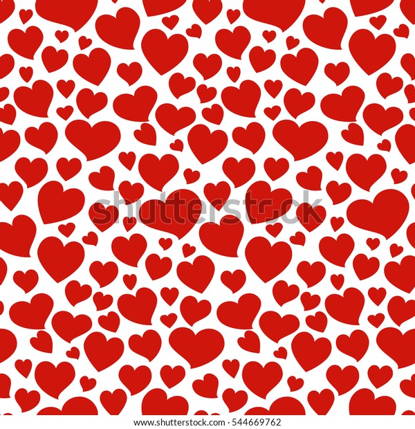 Abstract Seamless Pattern Red Hearts On Stock Vector (Royalty Free ...