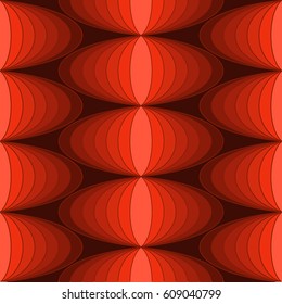 Abstract seamless pattern. Red ovals. Vector illustration