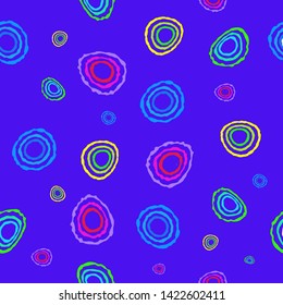 abstract seamless pattern repeat circles on blue background great for textile wallpaper packaging vector background