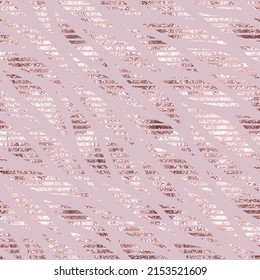 Abstract seamless pattern. Repeat gold rose background. Repeated marble effect foil. Pink texture. Repeating glitter patern for design prints. Elegant printing. Golden printed. Vector illustration