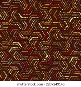 Abstract seamless pattern. Repeated african background. Ethnic grunge style. Repeating modern motif for design fabric prints. Repeat tribal patern. Abstract urban wallpaper. Vector illustration