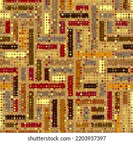 Resumen de un patrón impecable. Fondo de arte repetido. estilo klim en color amarillo. Textura moderna repetitiva para impresiones de diseño. Repita el grueso gustav patern. Efecto de pintura de choque. Ilustración del vector