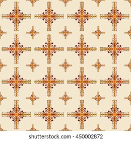 Abstract seamless pattern, repeating endless texture. Geometric seamless background, decorative vector illustration. Tribal ethnic ornament, fashion fabric design ornate decoration