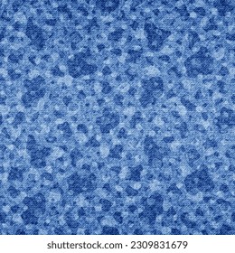 Abstract seamless pattern. Repeating fades blue denim background for prints. Repeated faded distress irregular jean fabric. Chambray fadew random textile. Fading repeat design. Vector illustration