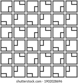 Abstract  seamless pattern. Repeating geometric square tiles. Mesh texture. Modern stylish texture. Geometric lattice. Vector monochrome background.