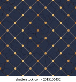 Abstract seamless pattern. Repeating geometric marble pattern. Gold geometrics background. Repeated dot and line texture. Design for prints, tiles, gift wrappers, wallpapers. Diamond patern. Vector