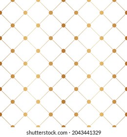 Abstract seamless pattern. Repeating geometric pattern. Gold geometrics background. Repeated dot and line texture. Design for prints. Geometrical printed. Diamond patern. Geometry printing. Vector