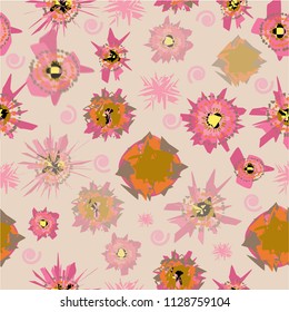 Abstract seamless pattern retro art color, vintage style. vector design.