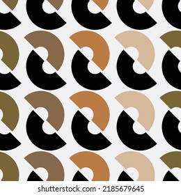 Abstract Seamless Pattern with Retro ornaments Creative Geometric background 80s 60s 70s fashion style trendy fabric simple flat ornament template layout tissue samples for design