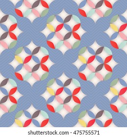 Abstract seamless pattern, retro style. Modern fashion background