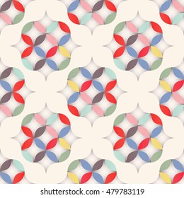 Abstract seamless pattern, retro style. Modern fashion background
