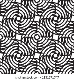 Abstract seamless pattern with rhombus and squares. Black and white endless romb background. Classic repetitive geometric vector illustration