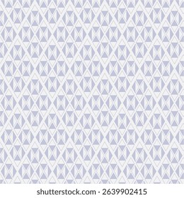 Abstract seamless pattern of rhombuses and triangles in light blue for stylish modern designs.
