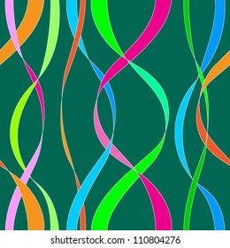 Abstract seamless pattern with ribbons. background vector illustration.