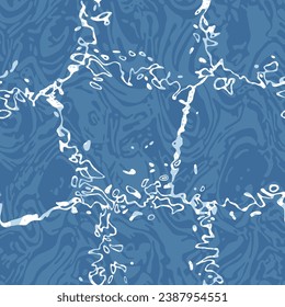 Resumen de un patrón sin fisuras con ilustraciones vectoriales a mano con rizado. Diseño de color plano.