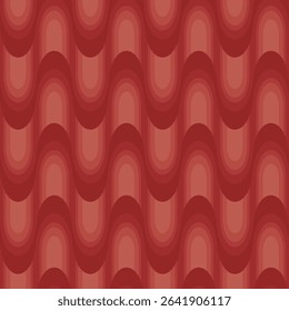 Abstract seamless pattern with roof tiles - hand drawn vector illustration.