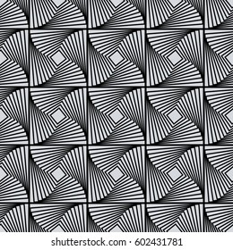 Abstract seamless pattern with rotation squares