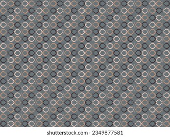 Abstract seamless pattern with round fish drawing  in light pink n brown on gray background. Vector illustration. For shirt lady dress textile fabric cloth print wallpaper cover vacation 