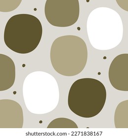 Abstract seamless pattern with round shapes