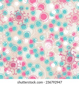 abstract seamless pattern with round shapes