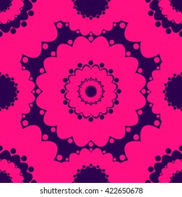 Abstract seamless pattern with round shapes, colorful pink background, EPS 8