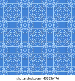 Abstract seamless pattern of royal blue color for wallpapers and background.
