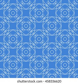 Abstract seamless pattern of royal blue color for wallpapers and background.
