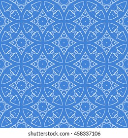 Abstract seamless pattern of royal blue color for wallpapers and background.