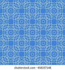 Abstract seamless pattern of royal blue color for wallpapers and background.