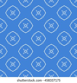 Abstract seamless pattern of royal blue color for wallpapers and background.