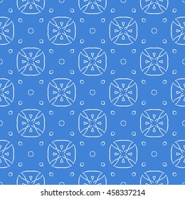 Abstract seamless pattern of royal blue color for wallpapers and background.
